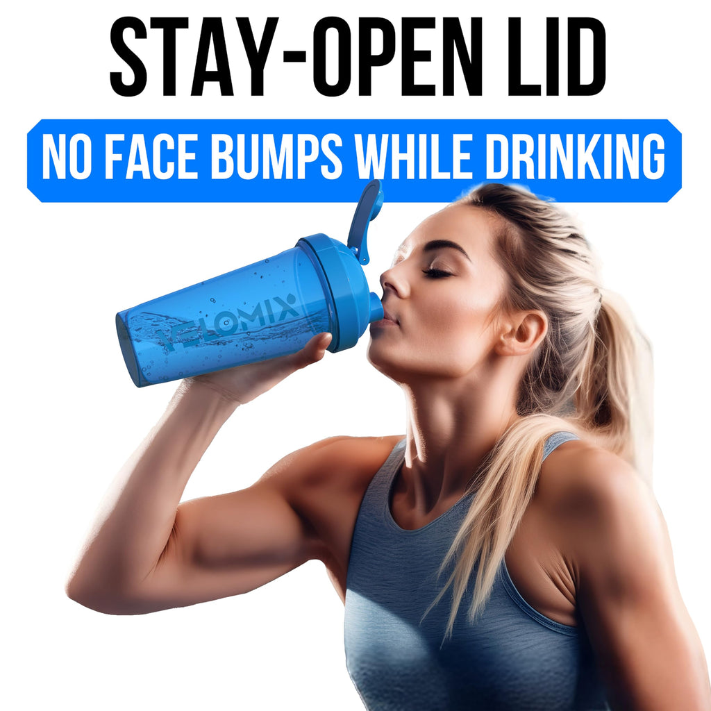 2 Pack- 28 oz Protein Shaker Bottles for Protein Mixes - 2x Wire Whisk | Leak Proof Shaker Cups for Protein Shakes