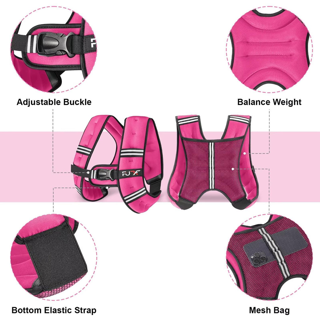 Weighted Vest Woman, Reflective Stripe Body Vest for Workout Running Jogging Fitness