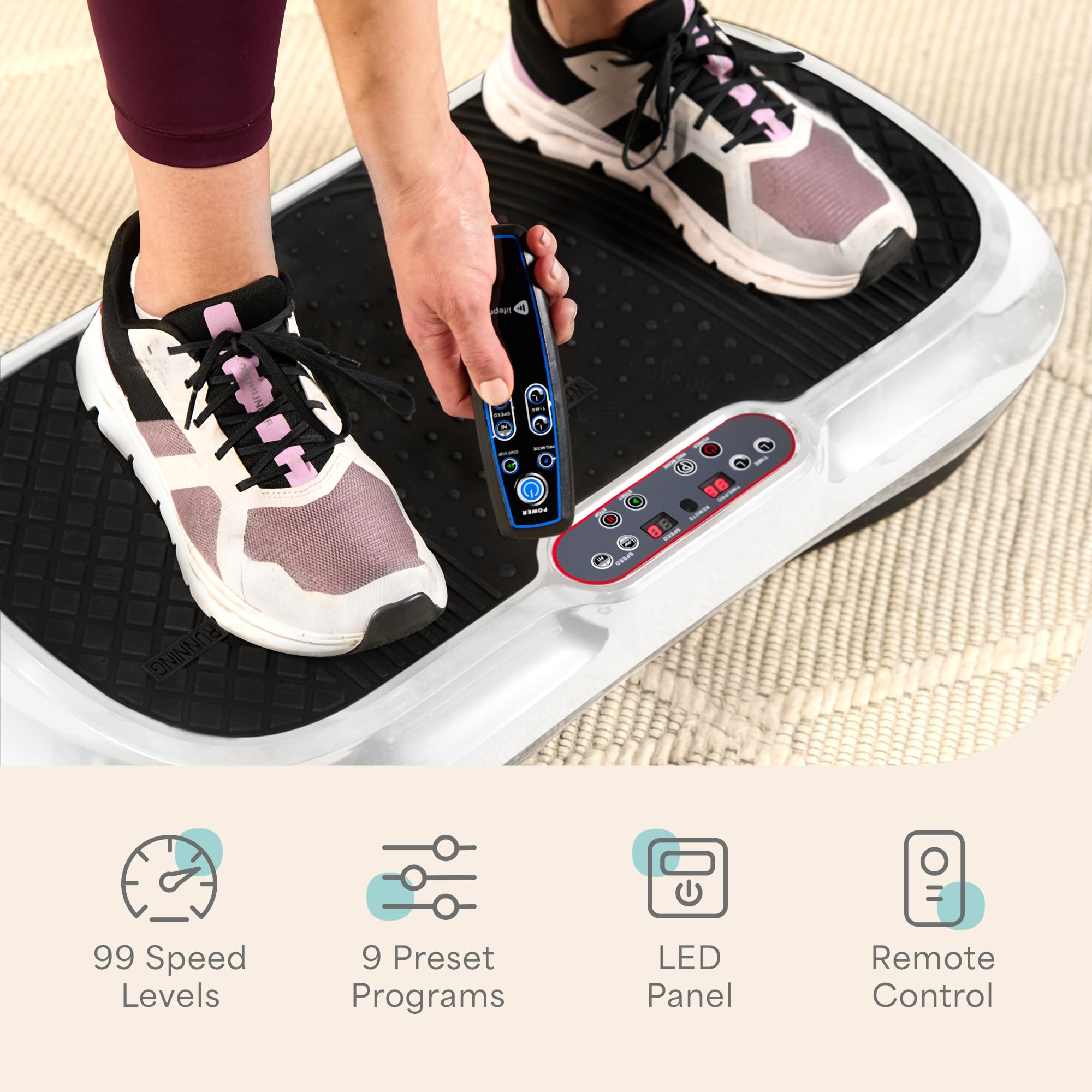 Waver Vibration Plate Exercise Machine – High-Intensity Vibration– Fitness Equipment for Strength & Toning
