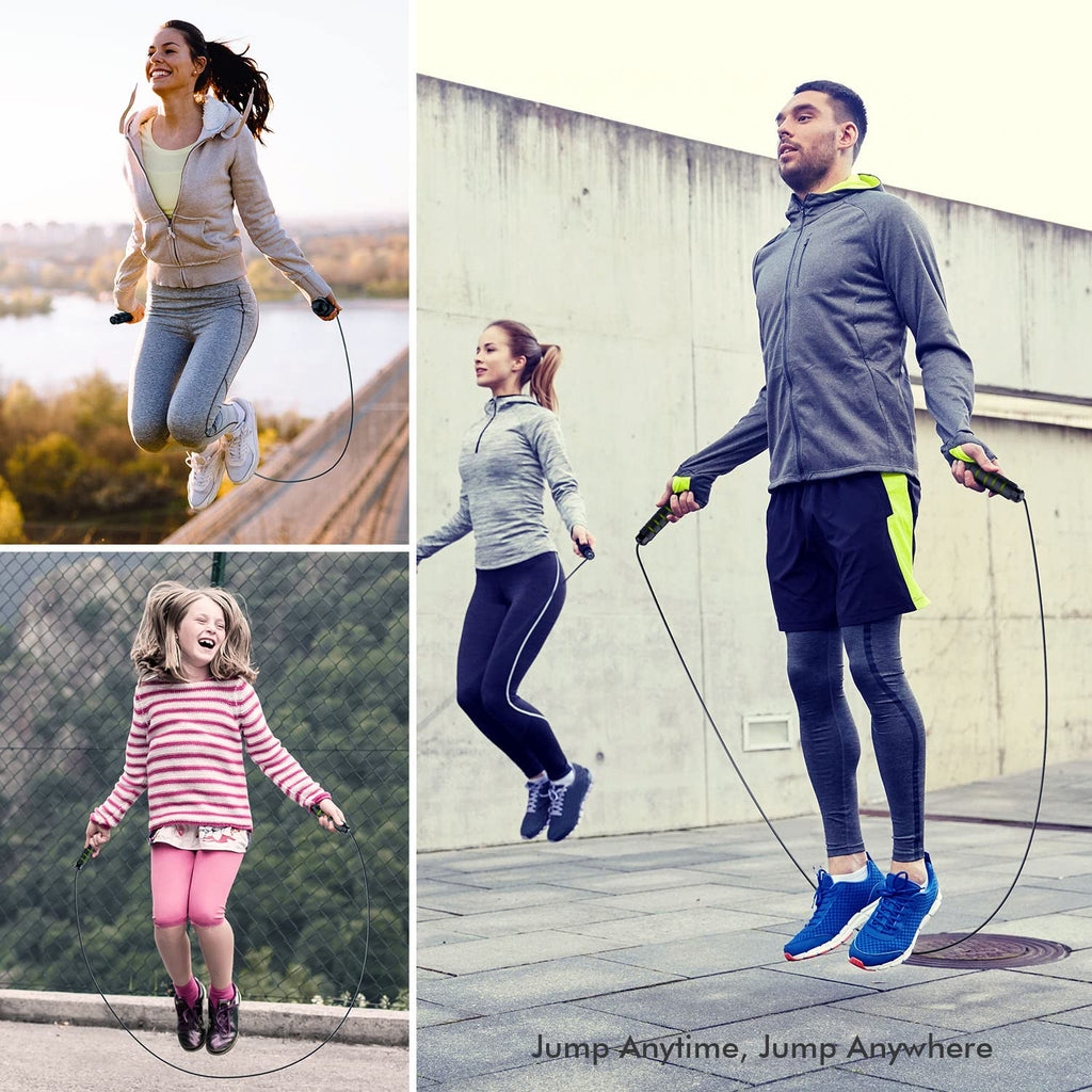 Jump Rope, Tangle-Free Rapid Speed Jumping Rope Cable, Exercise Fitness Workout Equipment & Slim Body