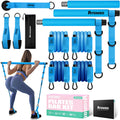 Pilates Bar Kit with Resistance Bands, Pilates Workout Equipment, Adjustable 3-Section Pilates Bar Kit for Women & Men