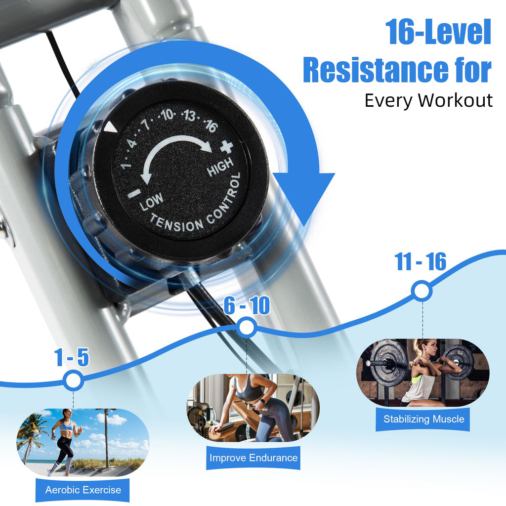 Stationary Exercise Bike for Home Workout, 5 IN 1 Foldable Indoor Cycling Bike