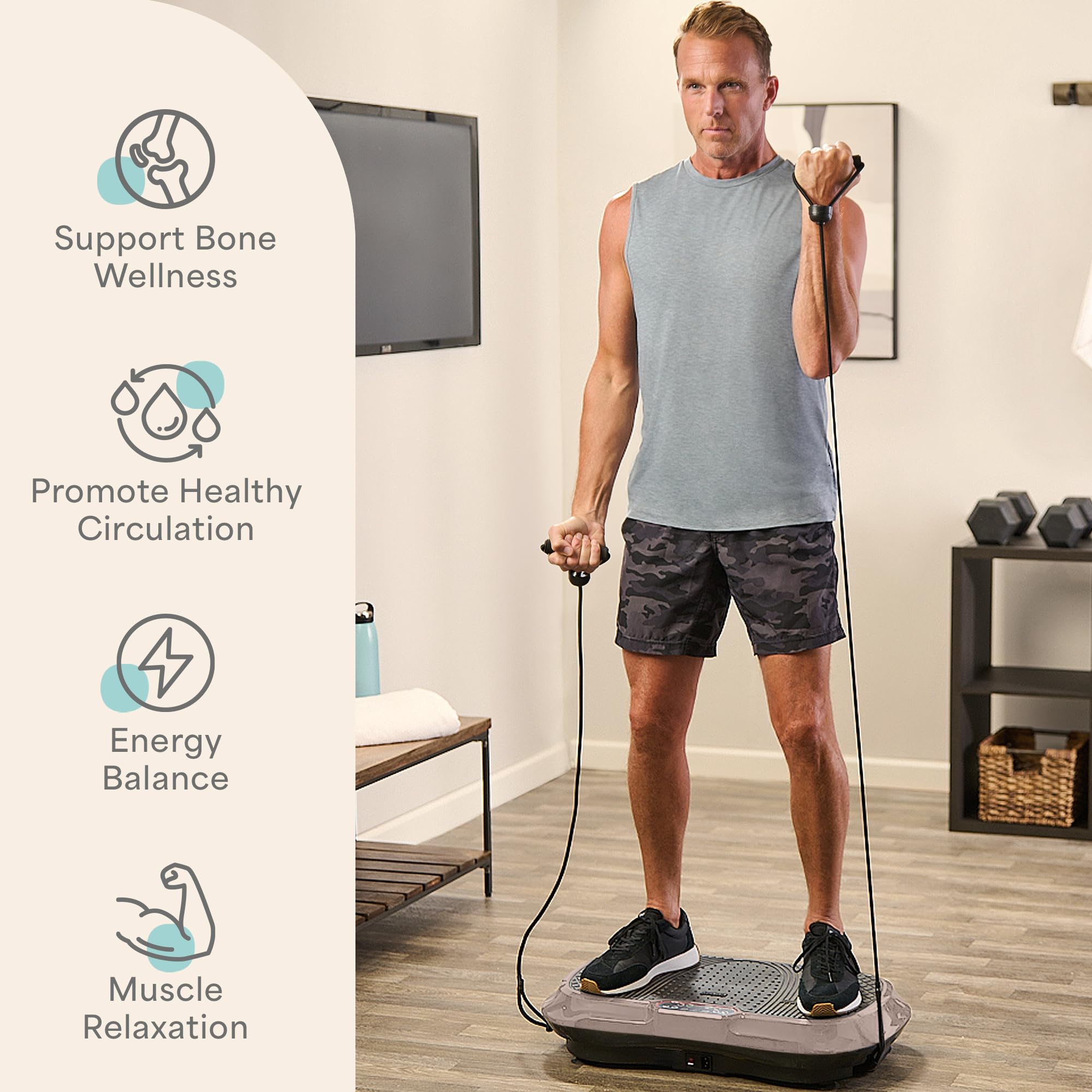 Waver Vibration Plate Exercise Machine – High-Intensity Vibration– Fitness Equipment for Strength & Toning