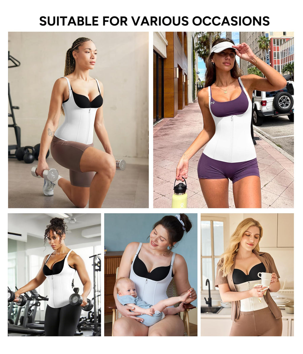 Waist Trainer for Women Corset Shapewear with Zipper