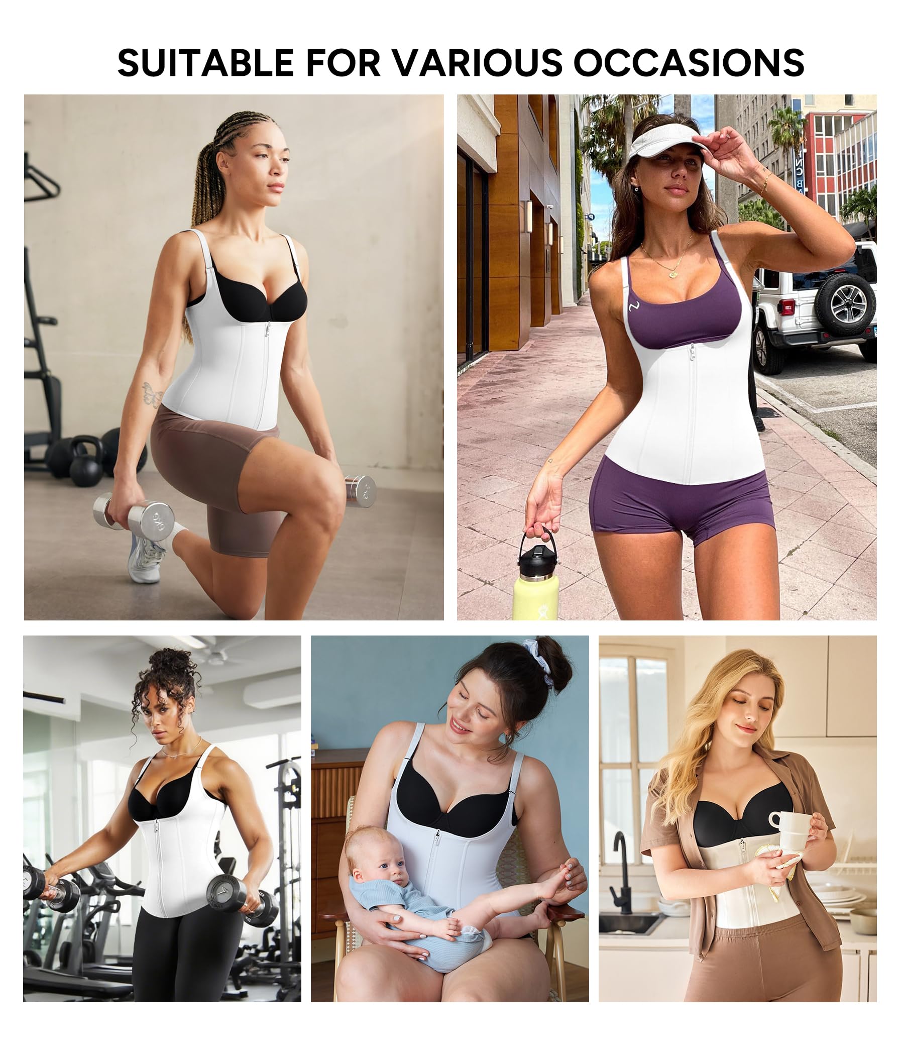 Waist Trainer for Women Corset Shapewear with Zipper