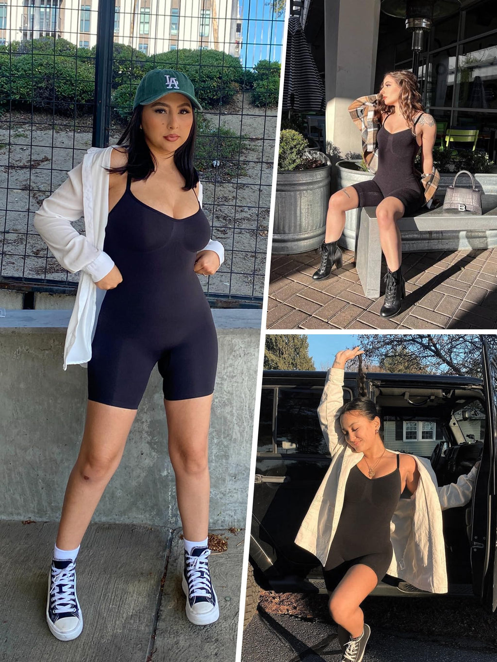 Women Tummy Control Bodysuit Mid Thigh Body Shaper Shorts for a Lifted Look