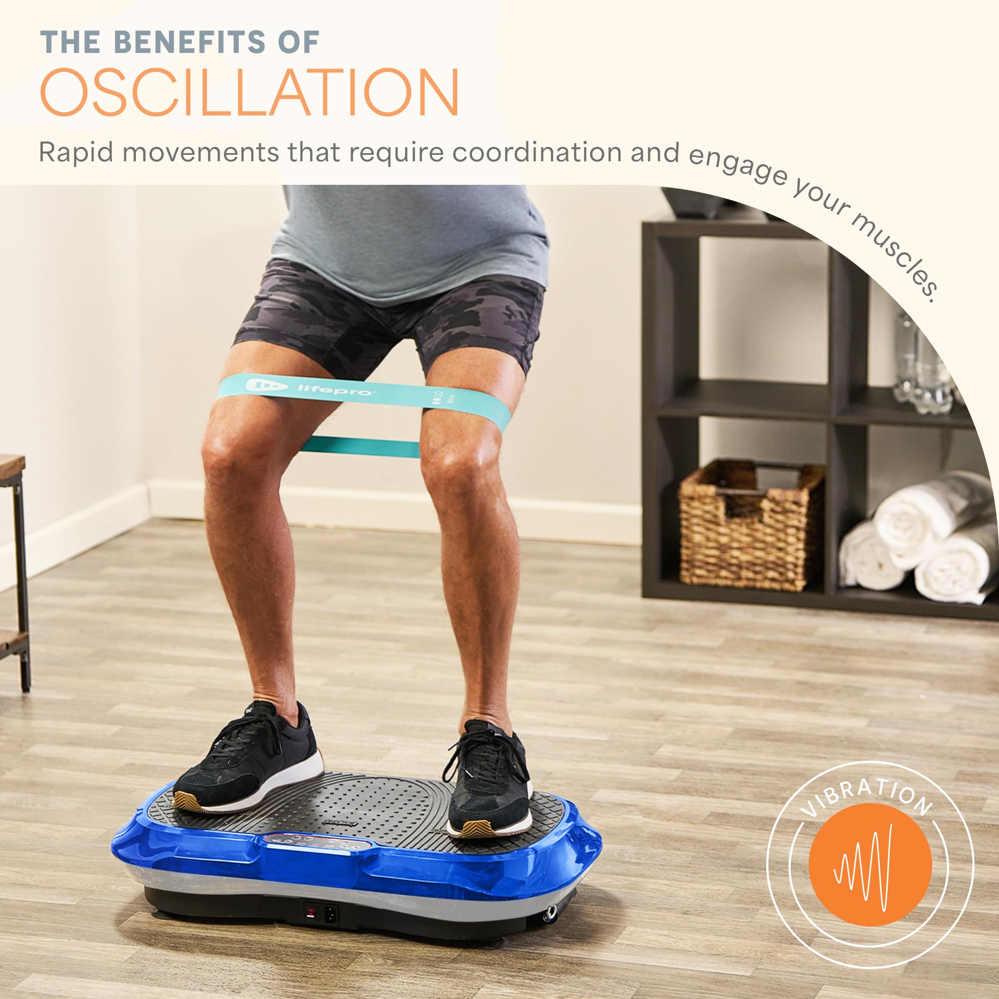 Waver Vibration Plate Exercise Machine – High-Intensity Vibration– Fitness Equipment for Strength & Toning