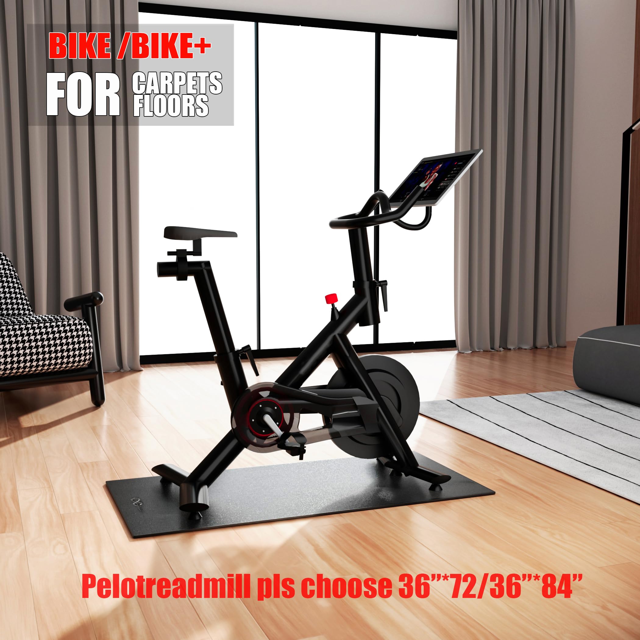 Bike Mat Compatible ,Bike Gym Equipment Hardwood Floor Carpet Protector