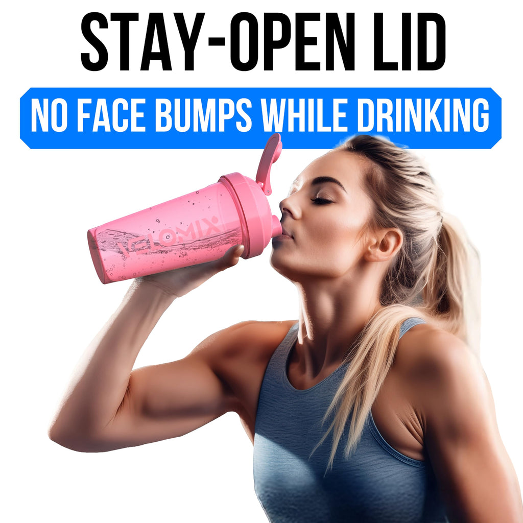 2 Pack- 28 oz Protein Shaker Bottles for Protein Mixes - 2x Wire Whisk | Leak Proof Shaker Cups for Protein Shakes