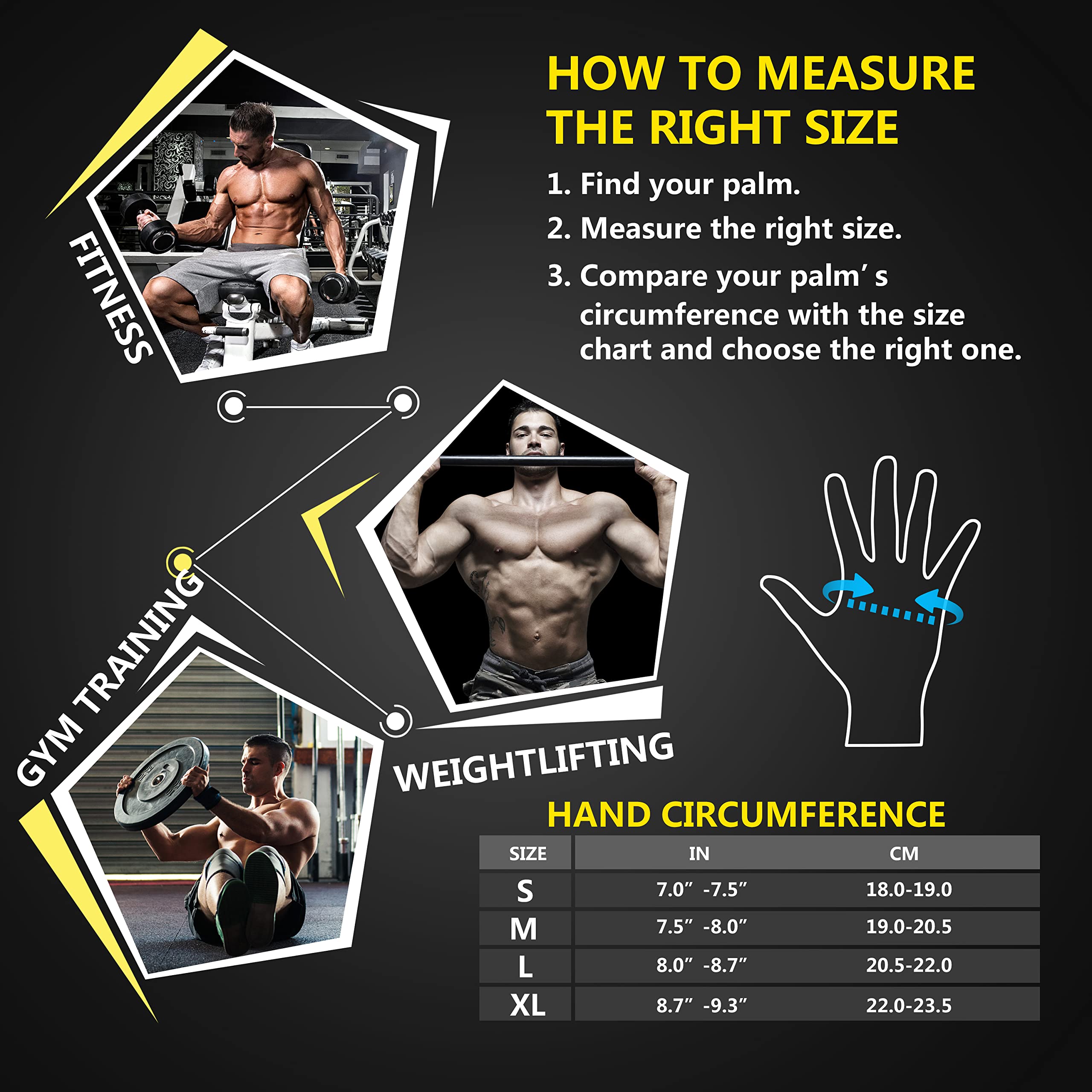 Weight Lifting Gym Workout Gloves with Wrist Wrap Support for Men & Women