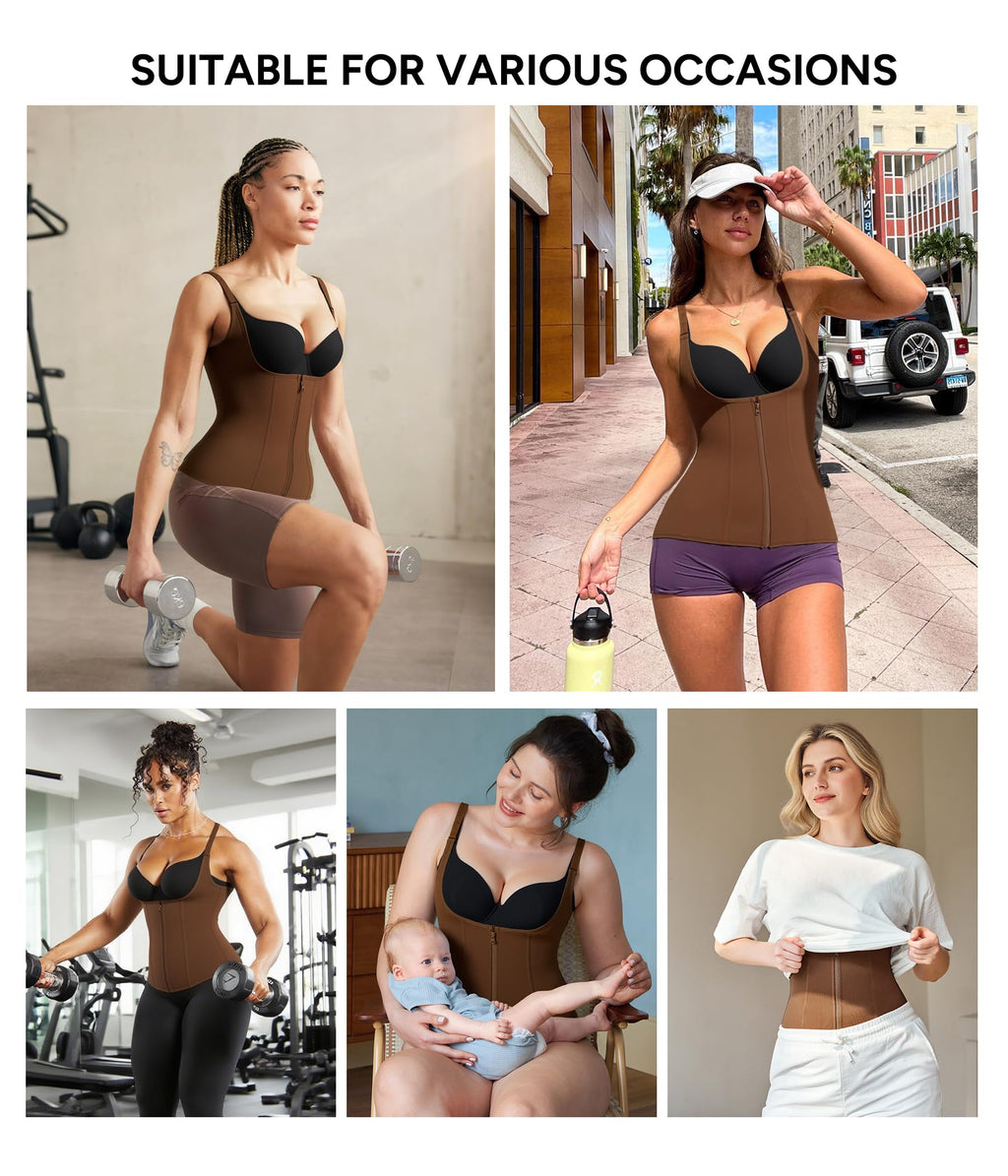 Waist Trainer for Women Corset Shapewear with Zipper