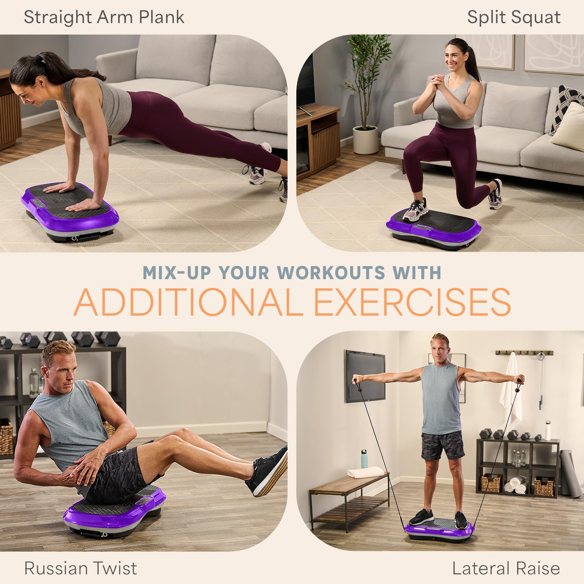 Waver Vibration Plate Exercise Machine – High-Intensity Vibration– Fitness Equipment for Strength & Toning