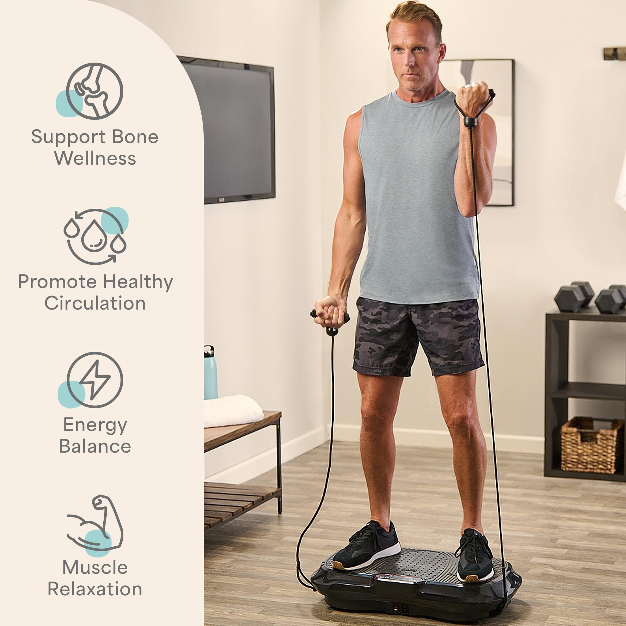 Waver Vibration Plate Exercise Machine – High-Intensity Vibration– Fitness Equipment for Strength & Toning