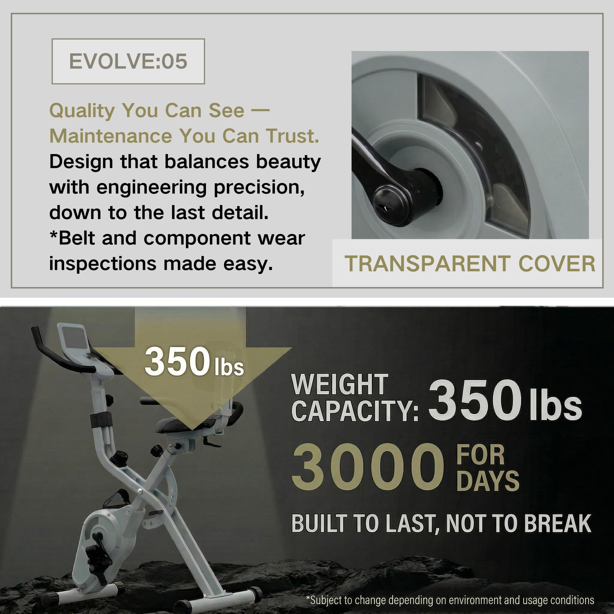 Stationary Exercise Bike for Home Workout, 5 IN 1 Foldable Indoor Cycling Bike