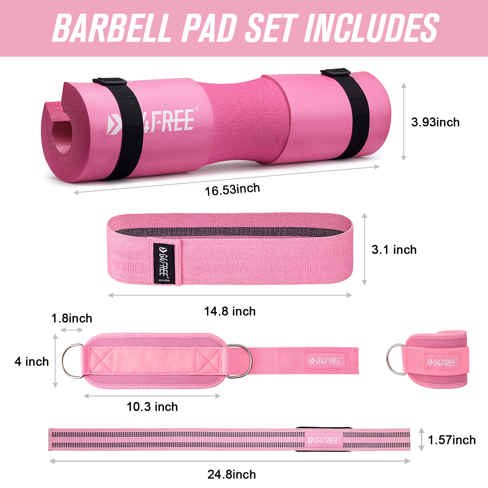9Pcs Barbell Pad Set for Squat