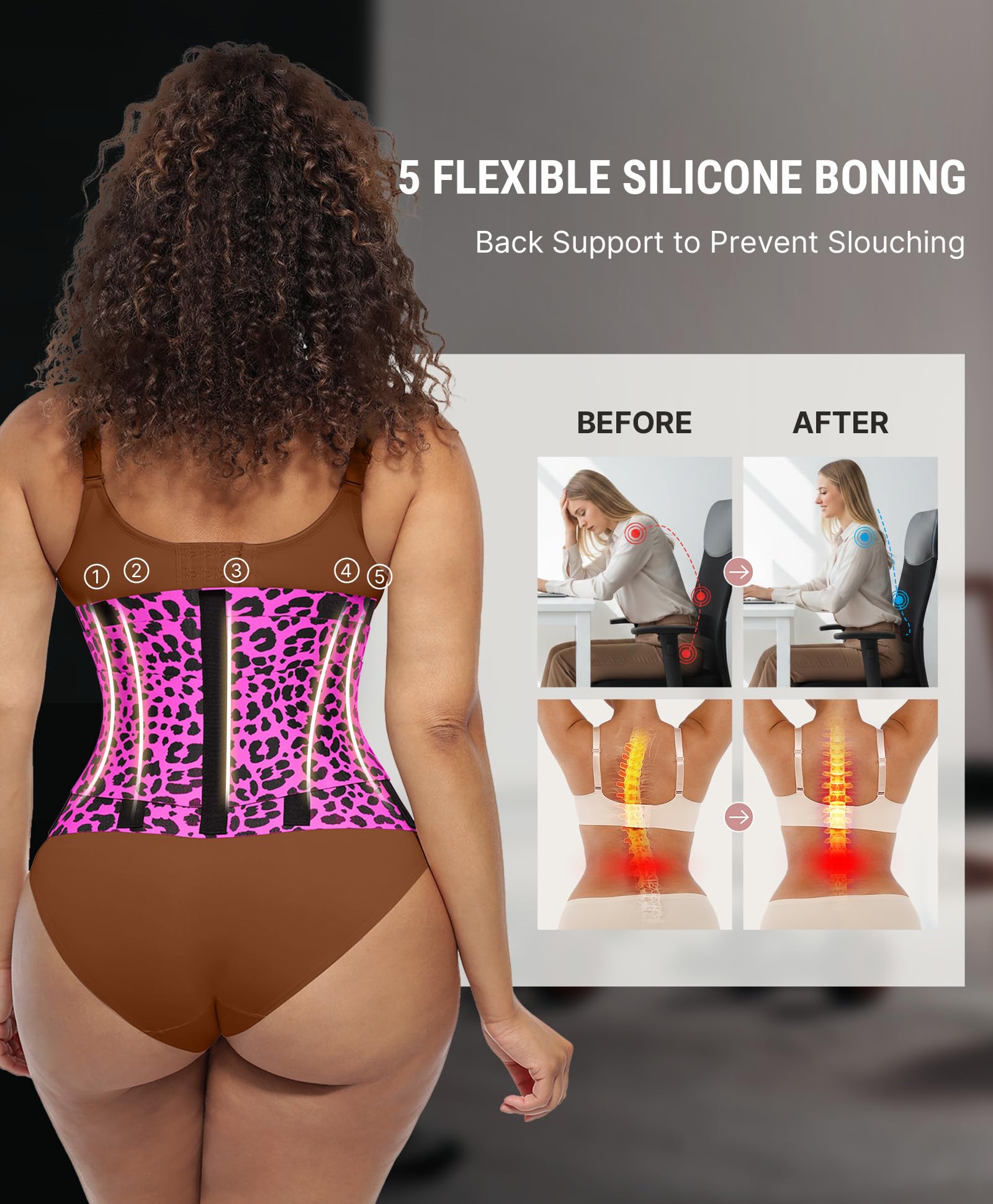 Waist Trainer Belt Waist Cincher Trimmer Ab Belt Tummy Control Body Shaper