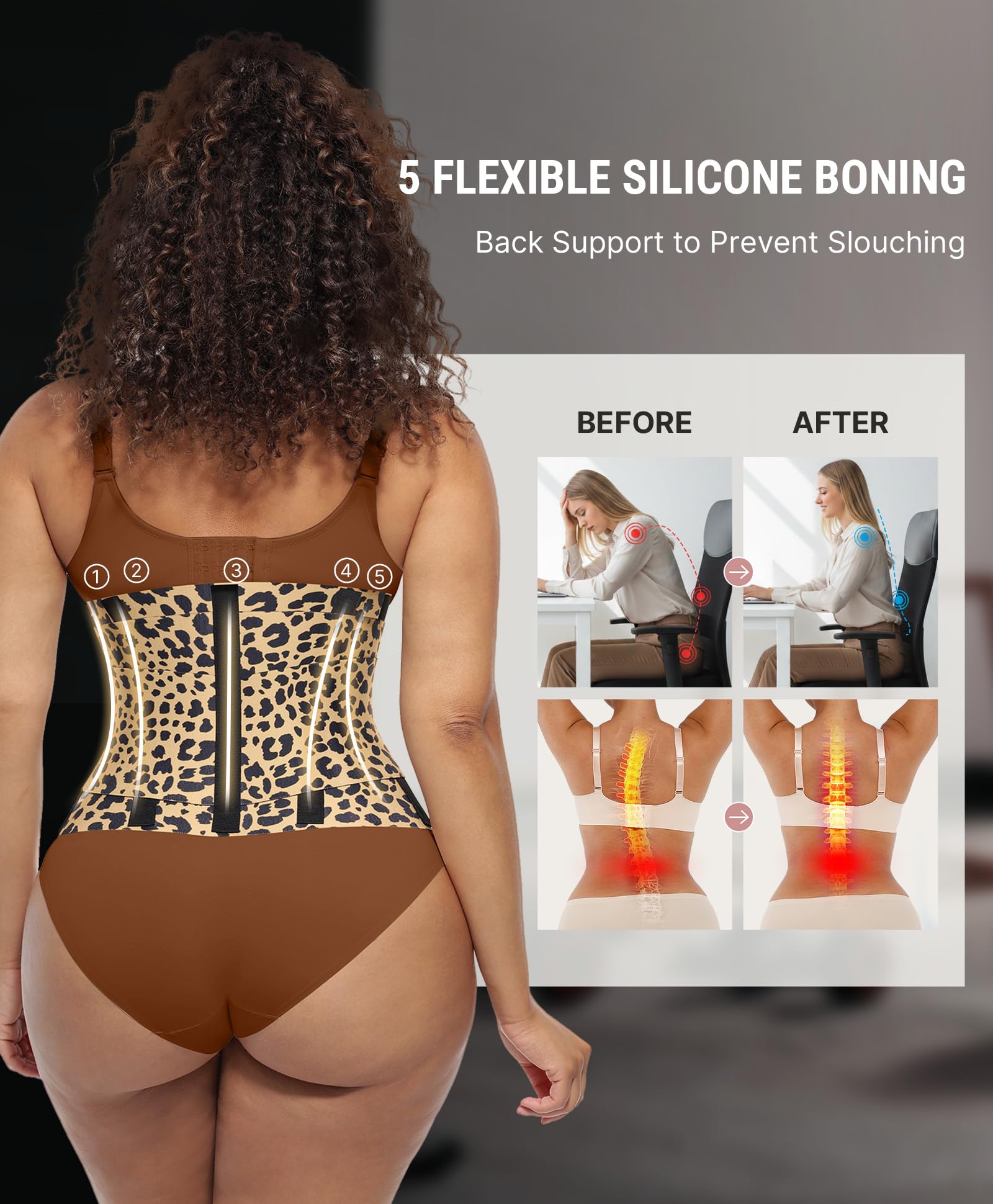 Waist Trainer Belt Waist Cincher Trimmer Ab Belt Tummy Control Body Shaper