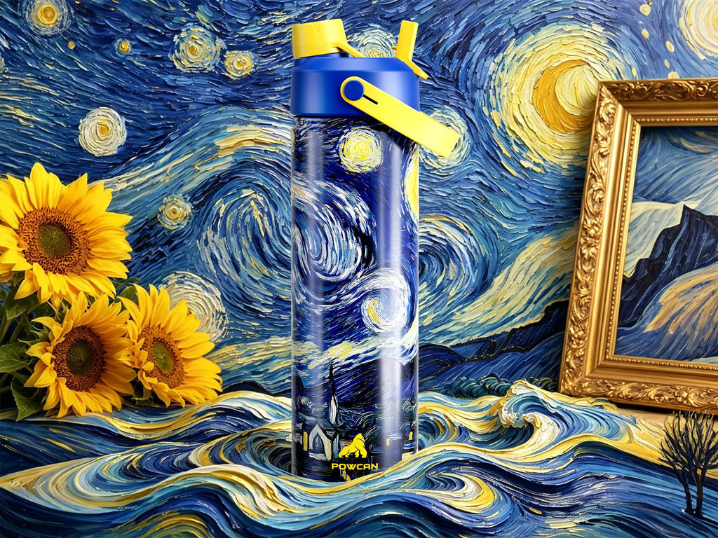 40 oz Insulated Water Bottle with 2-in-1 Straw and Spout Lid (Cotton Candy)