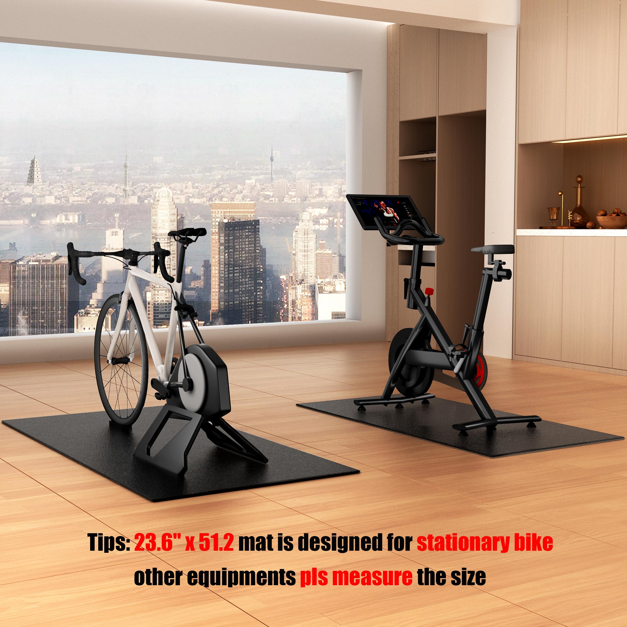 Bike Mat Compatible ,Bike Gym Equipment Hardwood Floor Carpet Protector