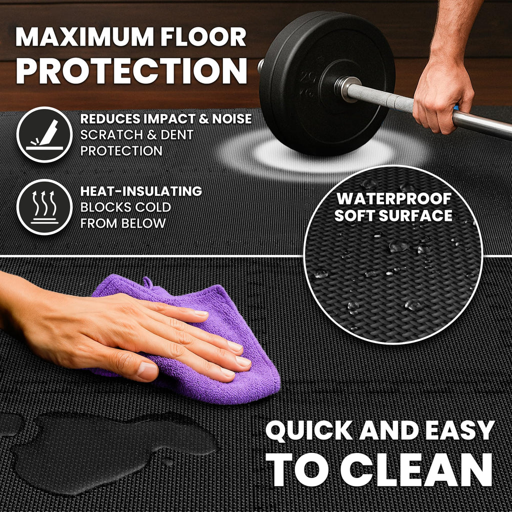 Gym Mats Set - 18 pcs EVA Interlocking Foam Floor Tiles  Protective Gym Flooring