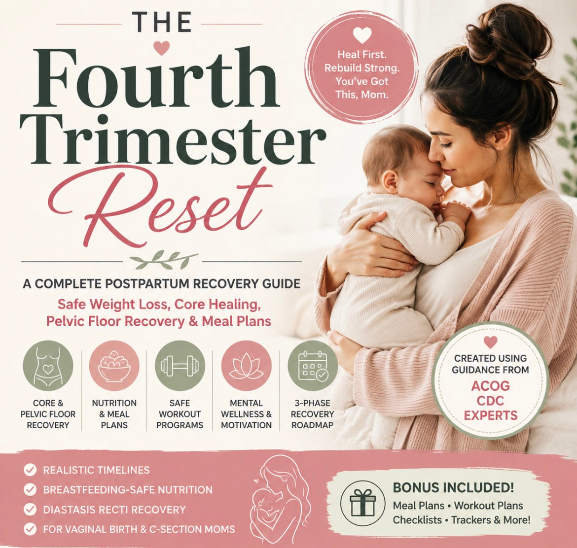 The Ultimate Postpartum Recovery Program | Safe Weight Loss After Baby eBook